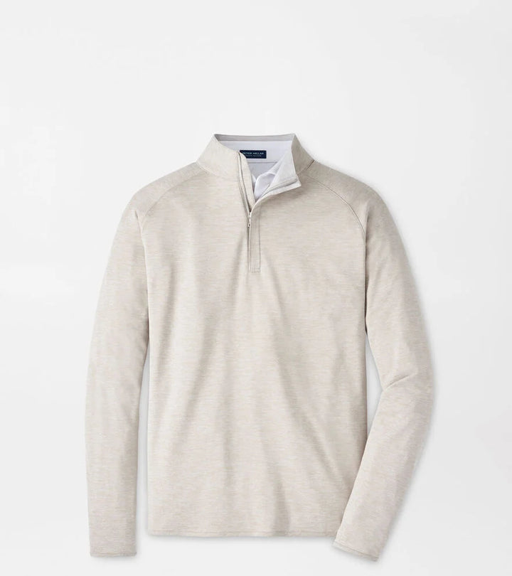 Peter Millar Stealth Performance Quarter-Zip: Oatmeal