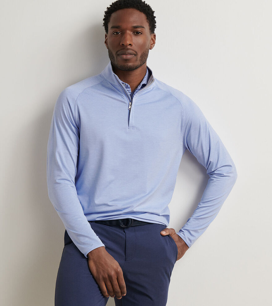 Peter Millar Stealth Performance Quarter-Zip: Wisteria