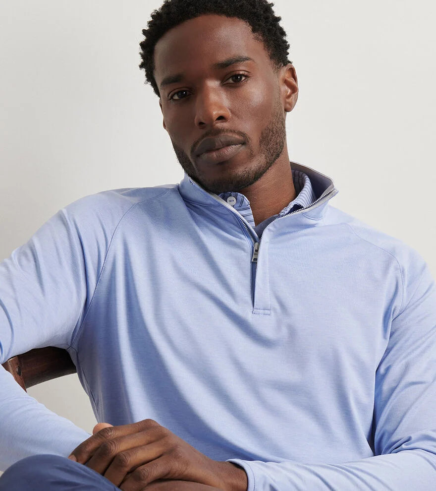 Peter Millar Stealth Performance Quarter-Zip: Wisteria