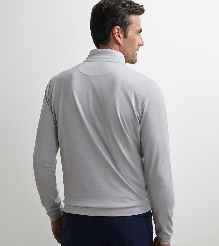 Peter Millar Albatross Cotton-Blend Piqué Quarter-Zip: Gale Grey