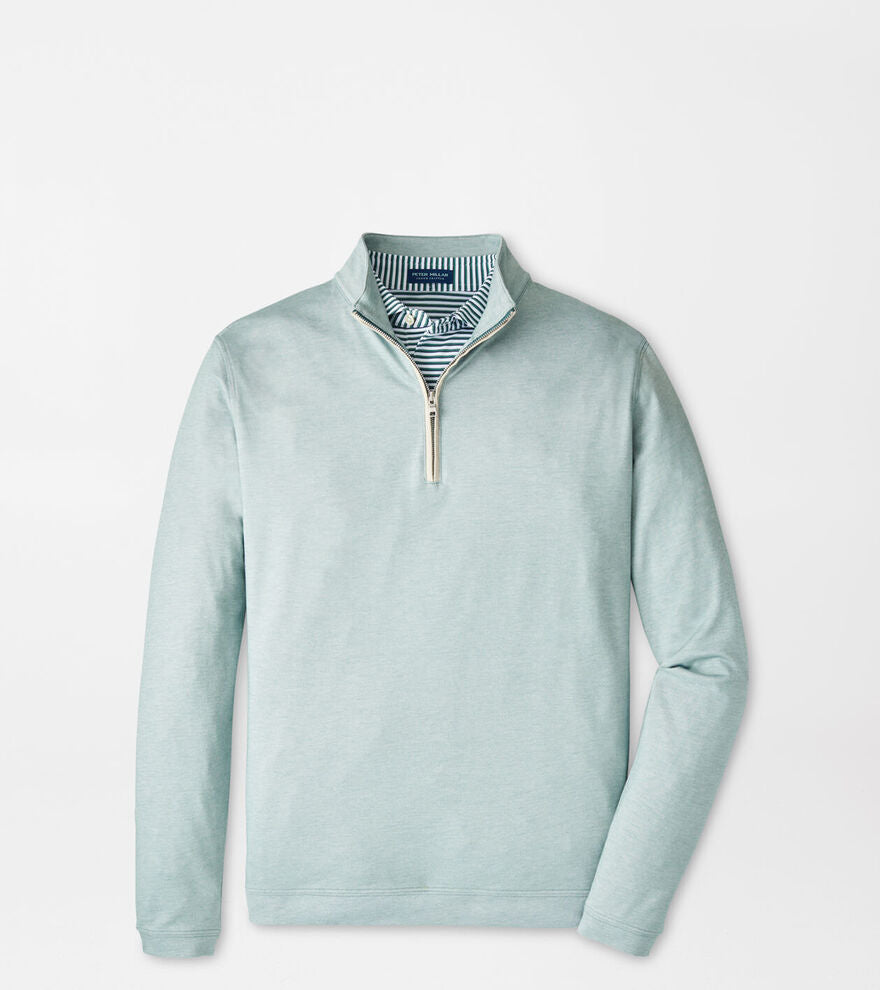 Peter Millar Albatross Cotton-Blend Piqué Quarter-Zip: Sherwood