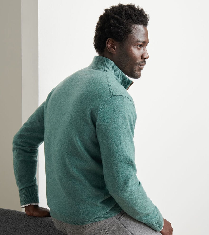 Peter Millar Artisan Crafted Cashmere Flex Quarter-Zip: Sherwood