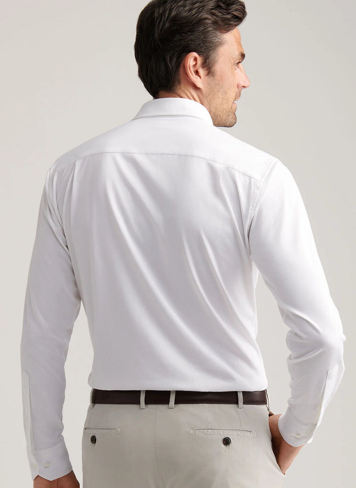 Peter Millar Crown Crafted Excursionist Flex Solid Shirt: White