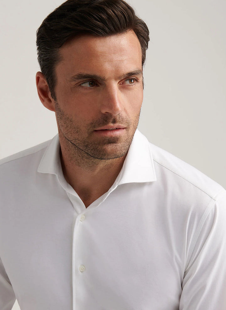 Peter Millar Crown Crafted Excursionist Flex Solid Shirt: White