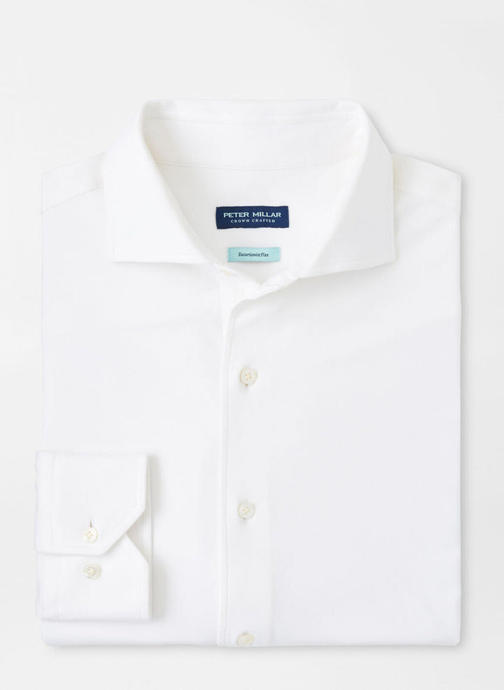 Peter Millar Crown Crafted Excursionist Flex Solid Shirt: White