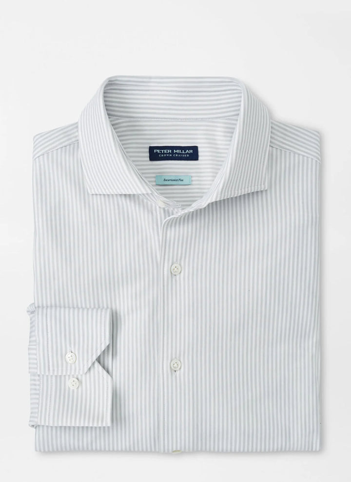 Peter Millar Crown Crafted Excursionist Flex Stripe Shirt: British Grey