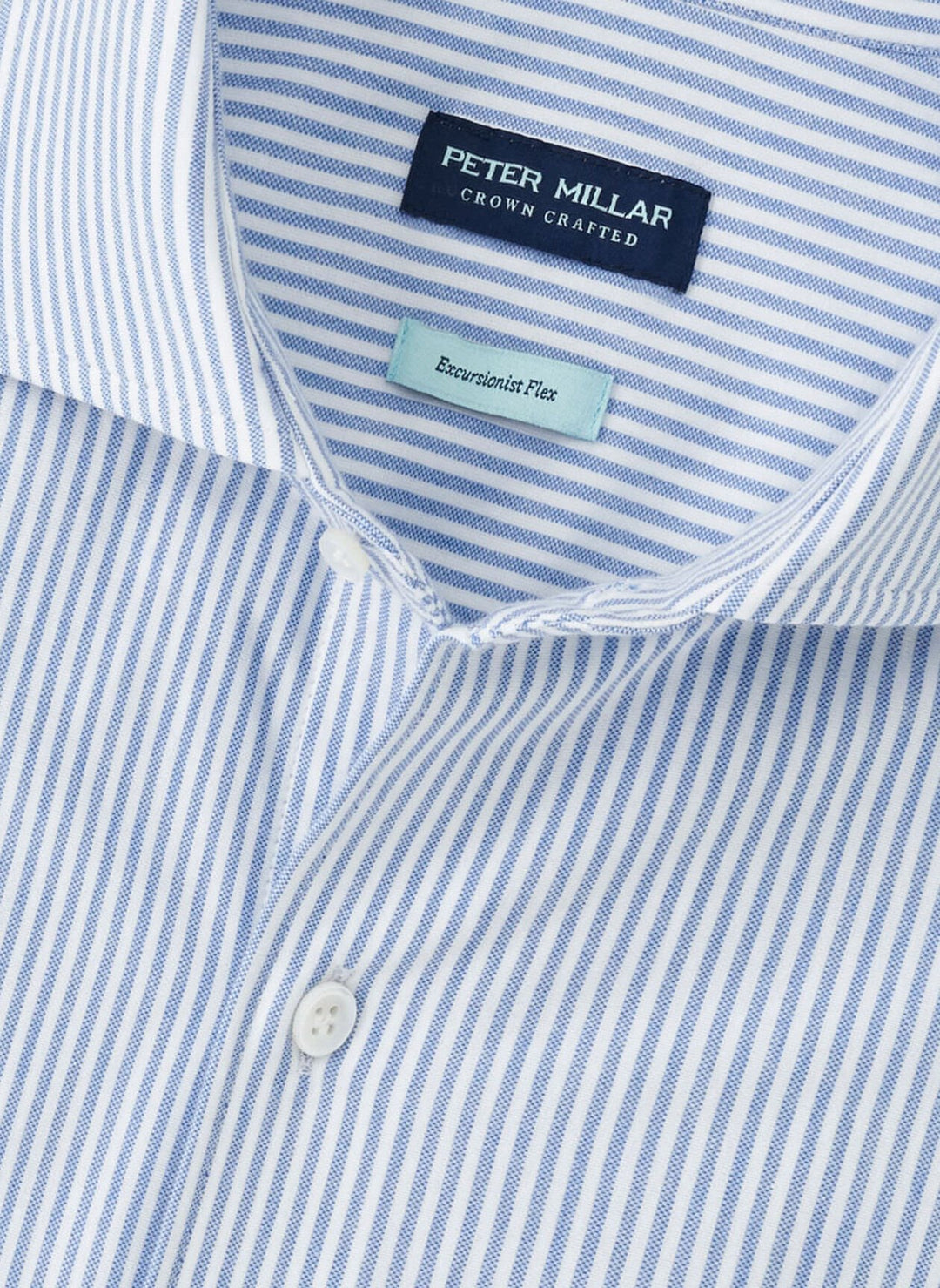 Peter Millar Crown Crafted Excursionist Flex Stripe Shirt: Rain Cloud