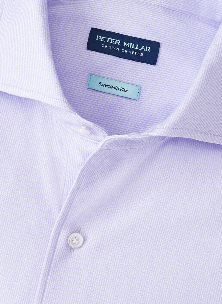 Peter Millar Crown Crafted Excursionist Flex Micro Print Shirt: Wisteria