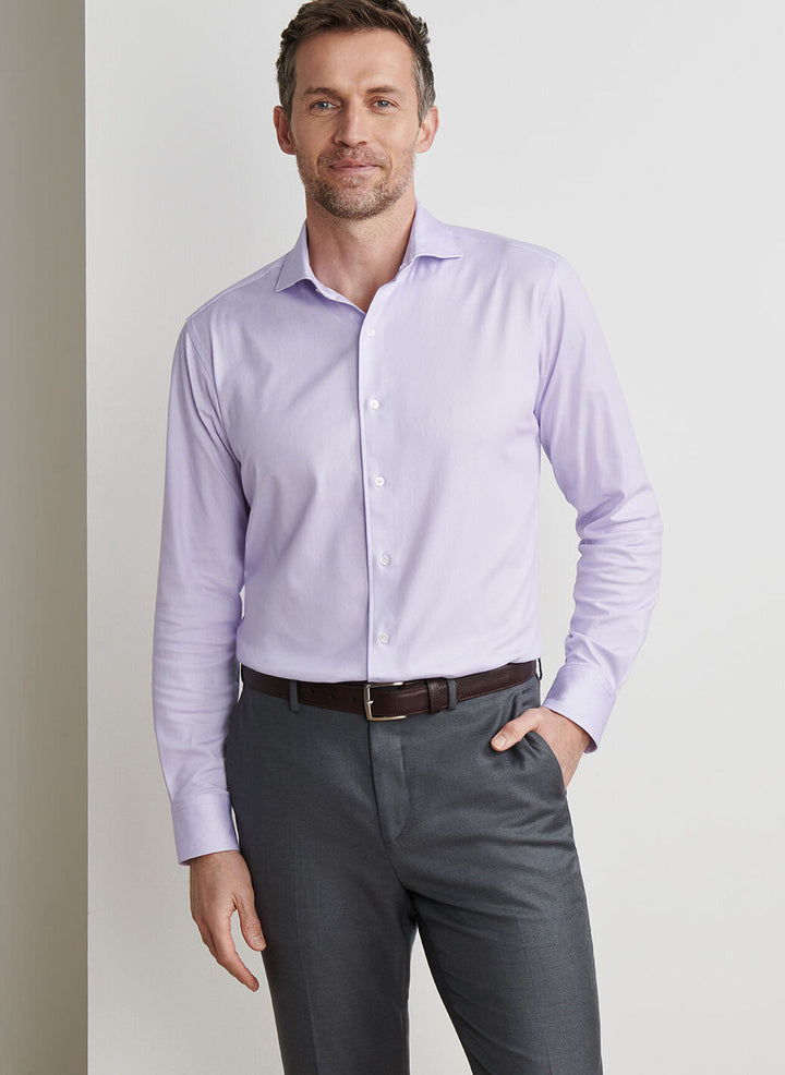 Peter Millar Crown Crafted Excursionist Flex Micro Print Shirt: Wisteria