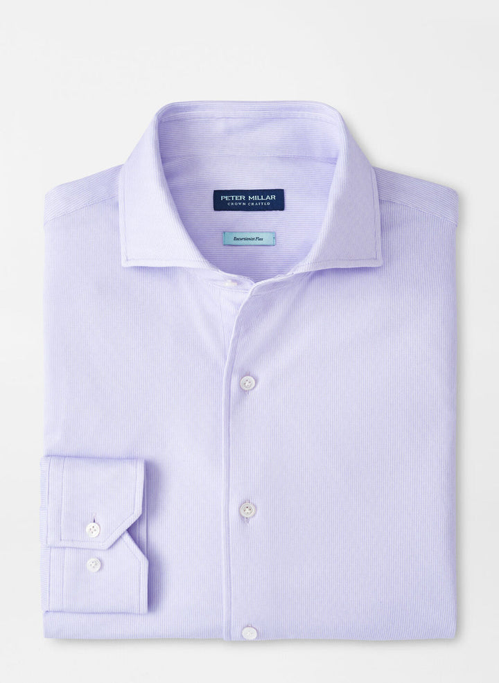 Peter Millar Crown Crafted Excursionist Flex Micro Print Shirt: Wisteria