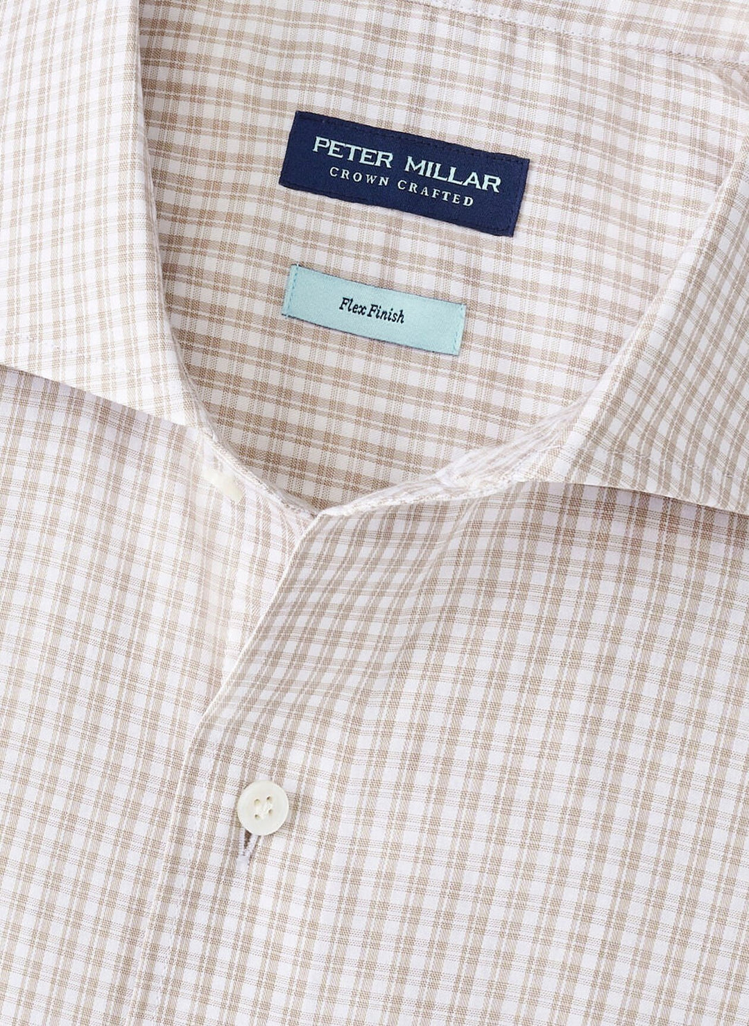 Peter Millar Crown Crafted Torino Cotton Sport Shirt: Camel