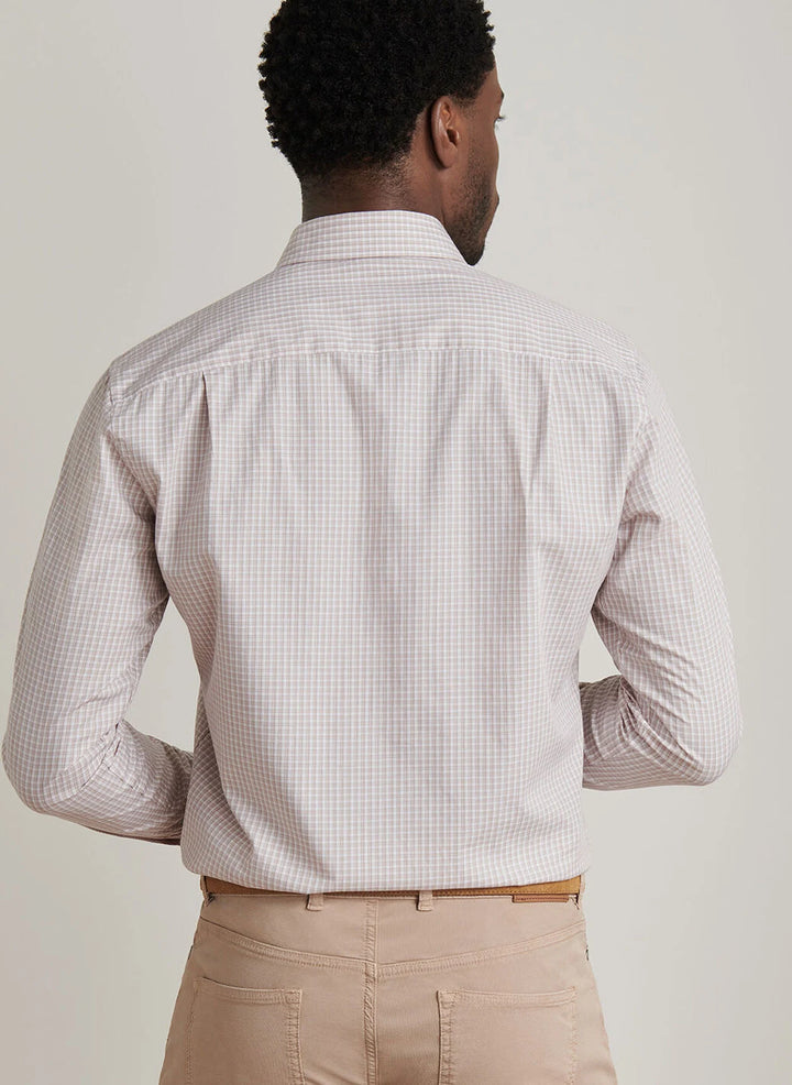 Peter Millar Crown Crafted Torino Cotton Sport Shirt: Camel