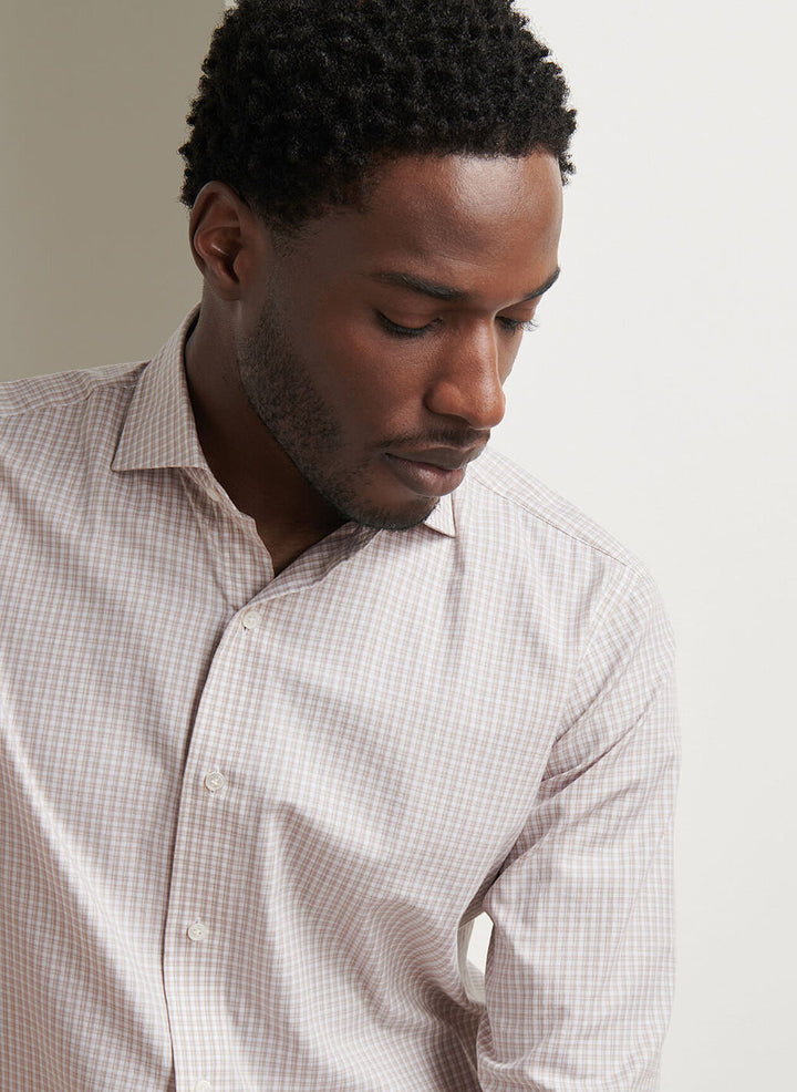 Peter Millar Crown Crafted Torino Cotton Sport Shirt: Camel
