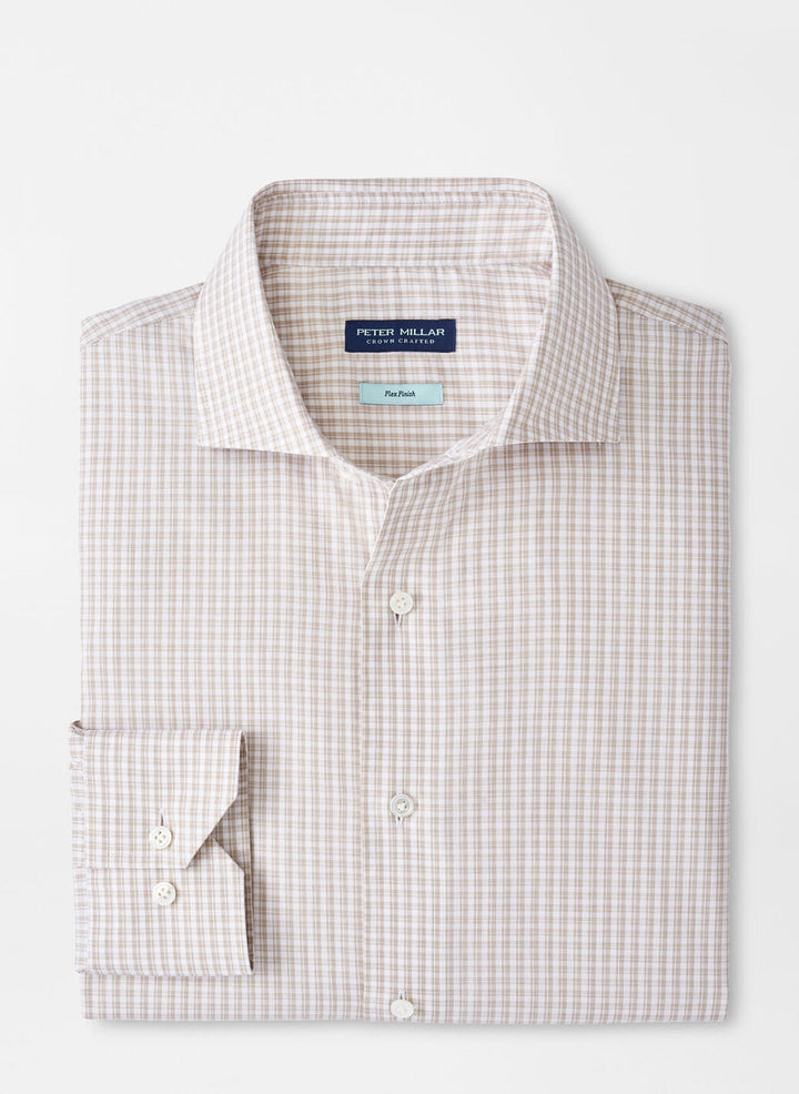 Peter Millar Crown Crafted Torino Cotton Sport Shirt: Camel