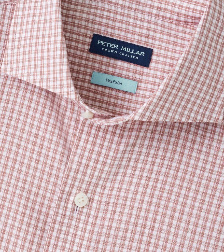 Peter Millar Torino Cotton Sport Shirt: Red Rouge