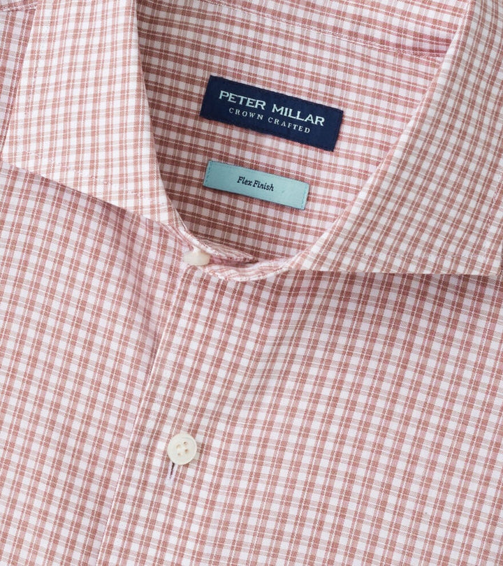 Peter Millar Torino Cotton Sport Shirt: Red Rouge