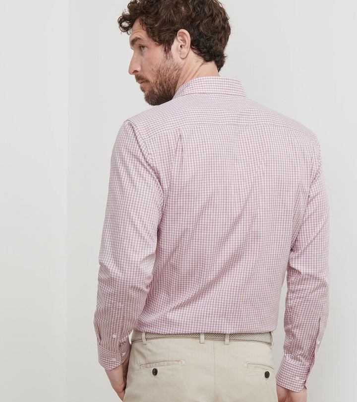 Peter Millar Torino Cotton Sport Shirt: Red Rouge