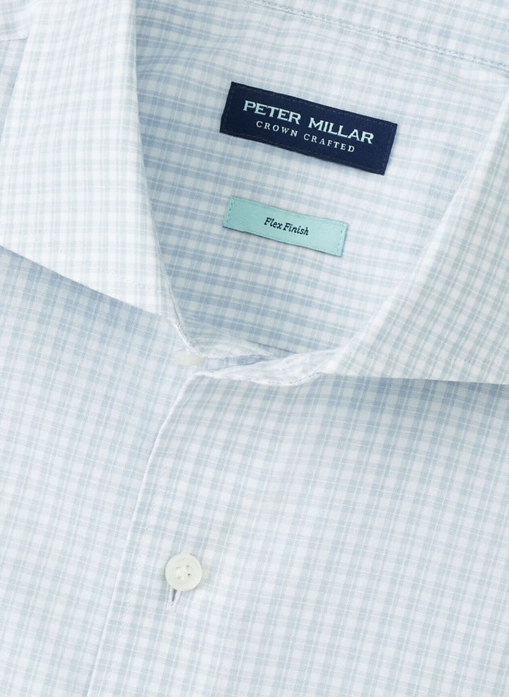 Peter Millar Crown Crafted Torino Cotton Sport Shirt: Rain Cloud