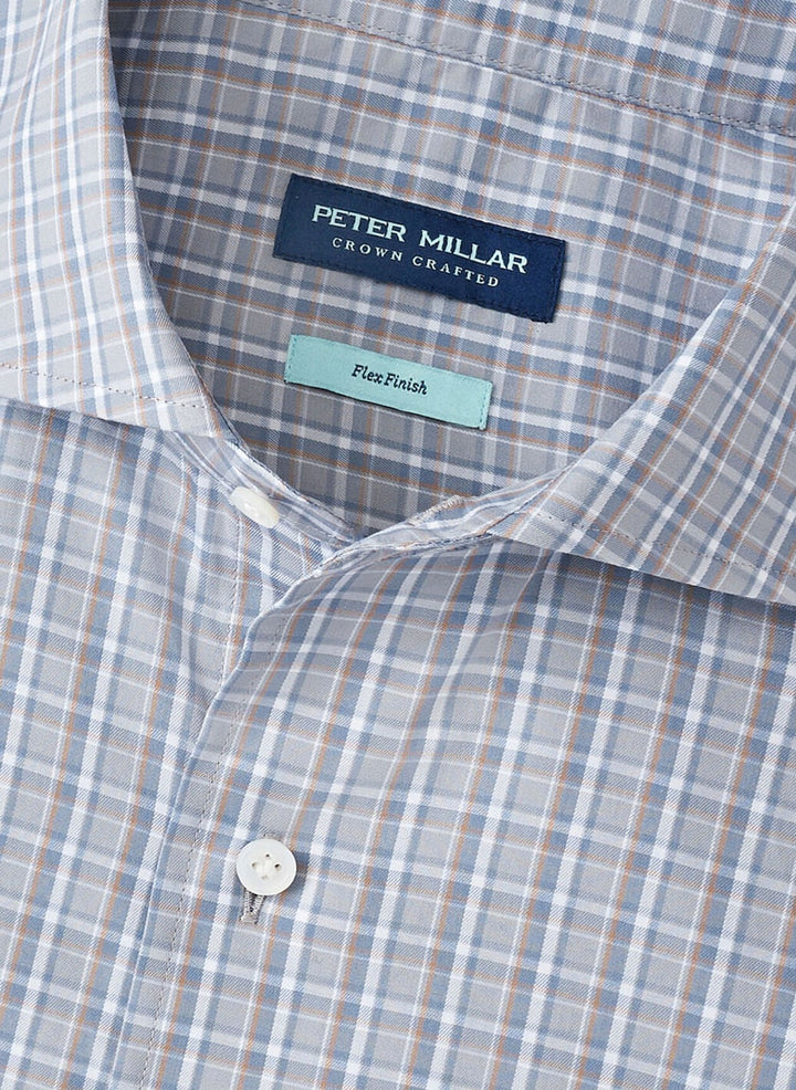 Peter Millar Crown Crafted Abetone Cotton Sport Shirt: Rain Cloud
