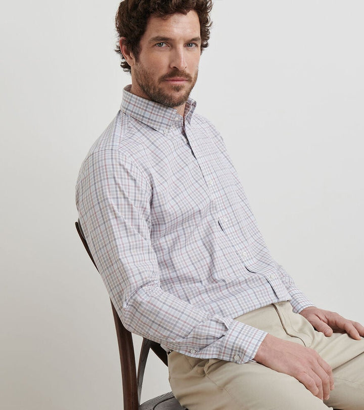 Peter Millar Orvieto Cotton Sport Shirt: Nebula Blue