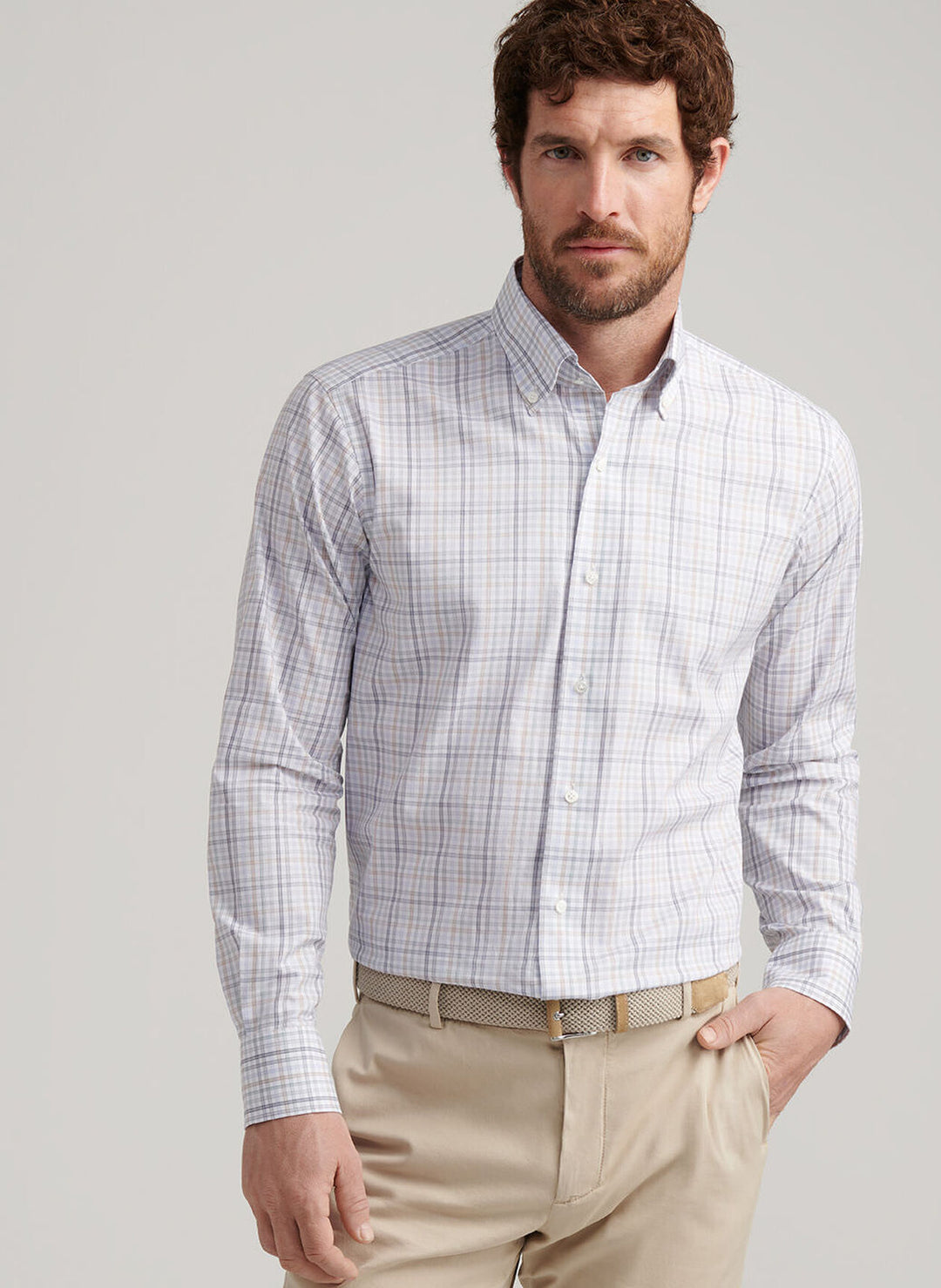 Peter Millar Crown Crafted Orvieto Cotton Sport Shirt: Sherwood
