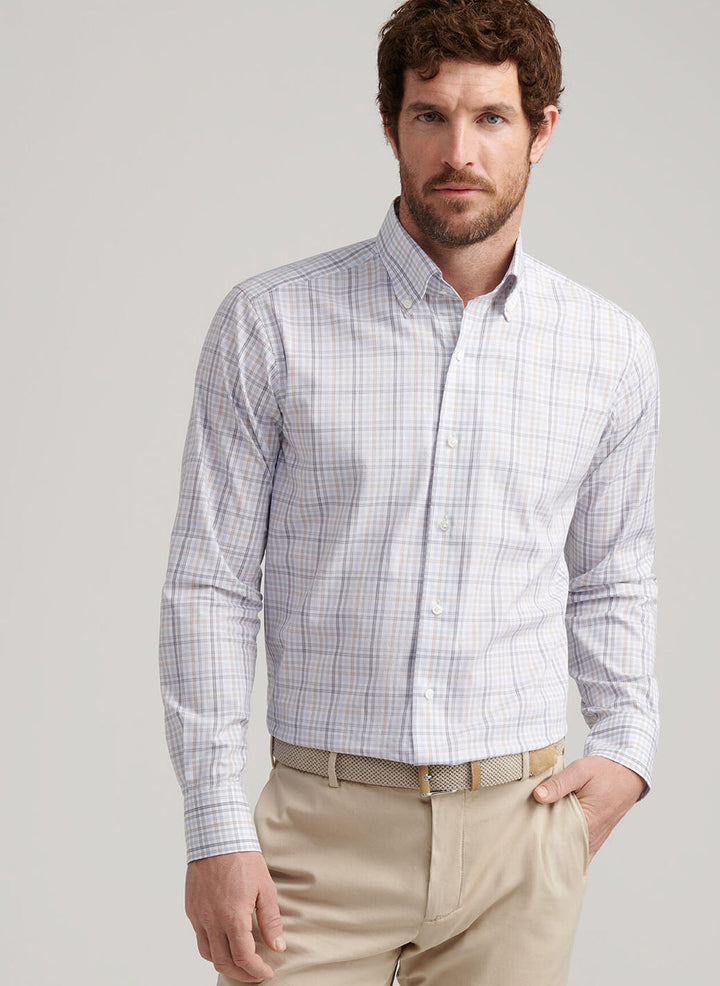Peter Millar Crown Crafted Orvieto Cotton Sport Shirt: Sherwood