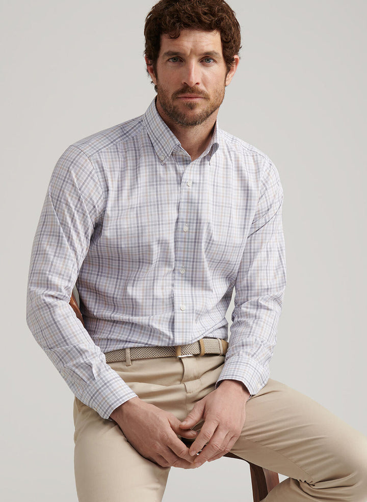 Peter Millar Crown Crafted Orvieto Cotton Sport Shirt: Sherwood