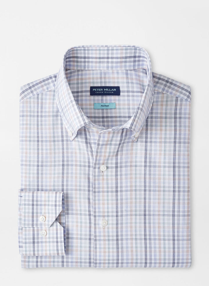 Peter Millar Crown Crafted Orvieto Cotton Sport Shirt: Sherwood
