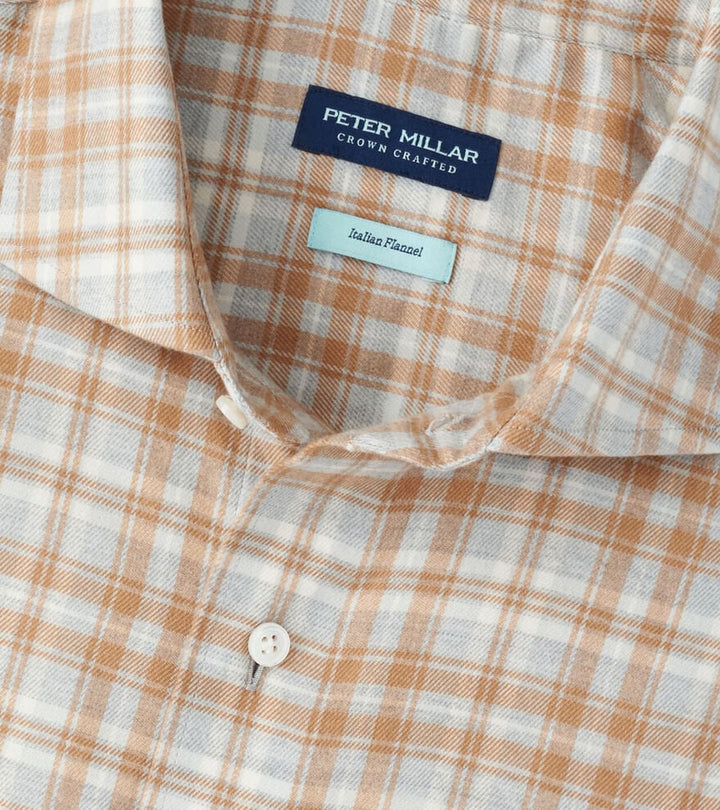 Peter Millar Varallo Italian Flannel Sport Shirt: British Grey