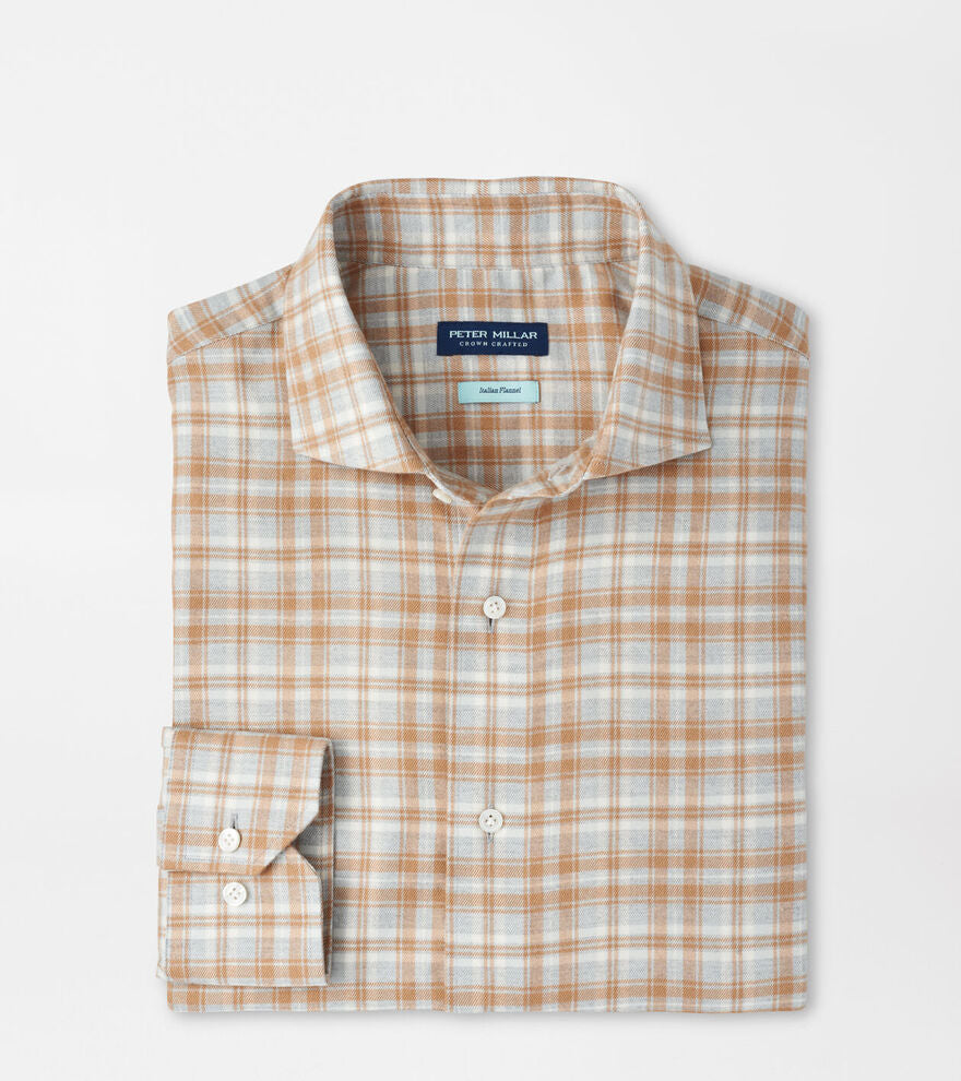 Peter Millar Varallo Italian Flannel Sport Shirt: British Grey XL Peter Millar Varallo Italian Flannel Sport Shirt: British Grey XL