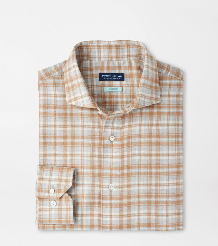 Peter Millar Varallo Italian Flannel Sport Shirt: British Grey