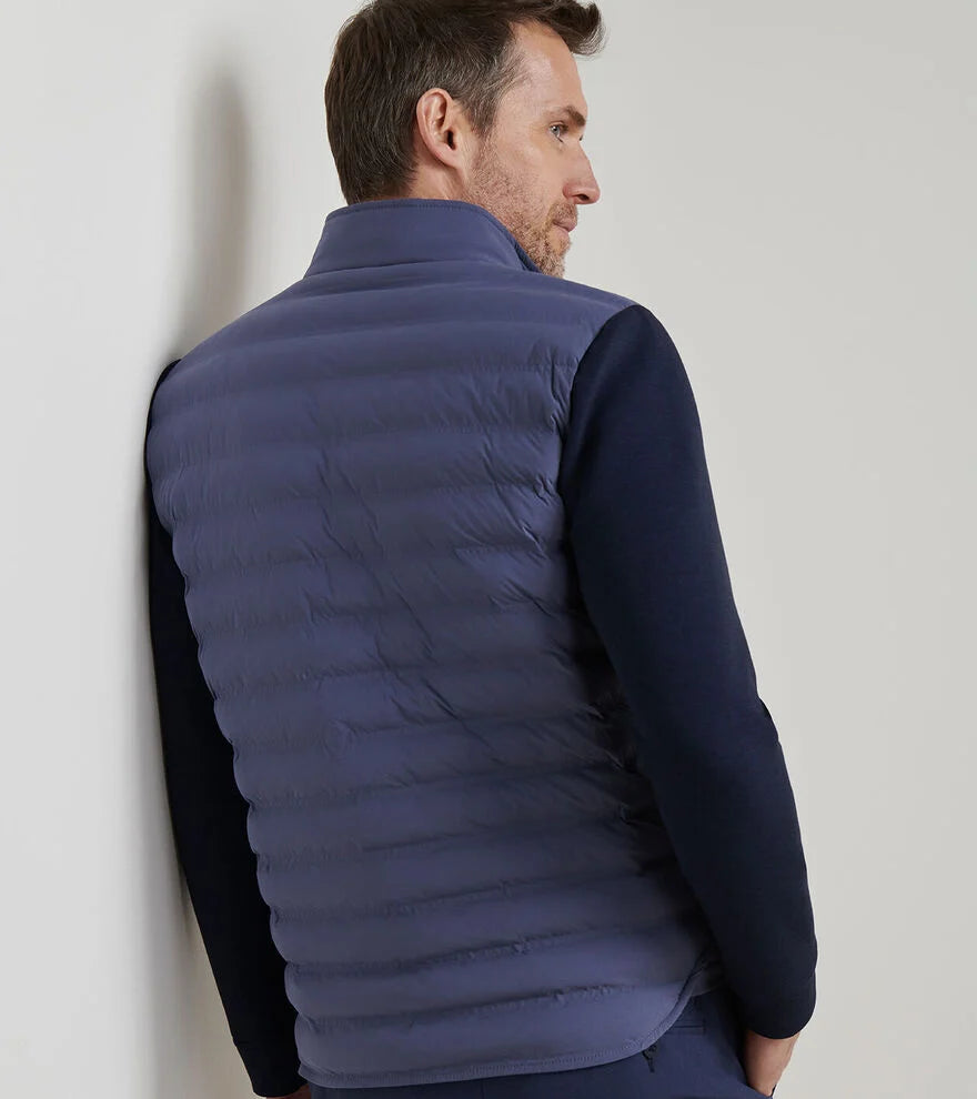 Peter Millar Winsome Hybrid Cardigan: Nebula Blue