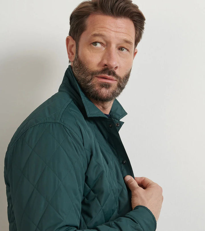 Peter Millar Brighton Shirt Jacket: Deep Verdant