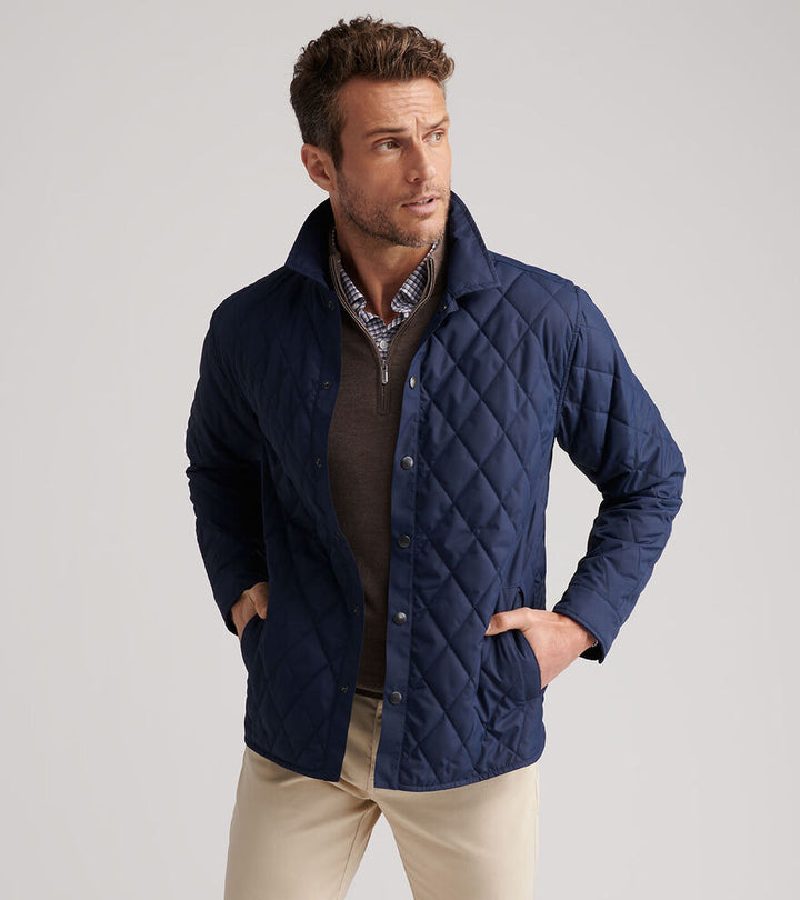 Peter Millar Brighton Shirt Jacket: Navy