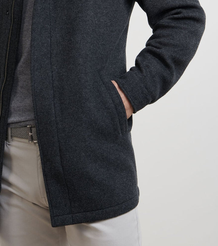 Peter Millar Crown Flex Merino City Coat: Iron