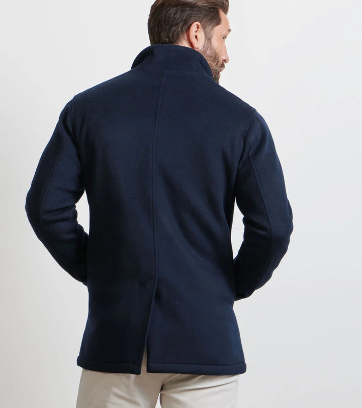 Peter Millar Crown Flex Merino City Coat: Navy