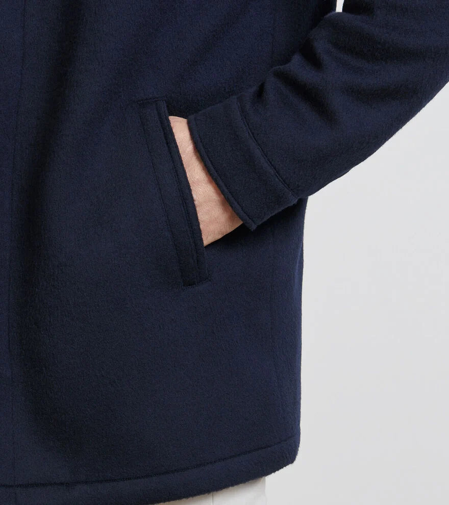 Peter Millar Crown Flex Merino City Coat: Navy