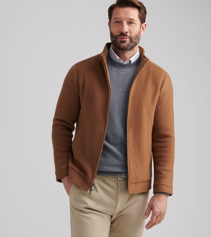 Peter Millar Crown Flex Merino Bomber: Hazelwood