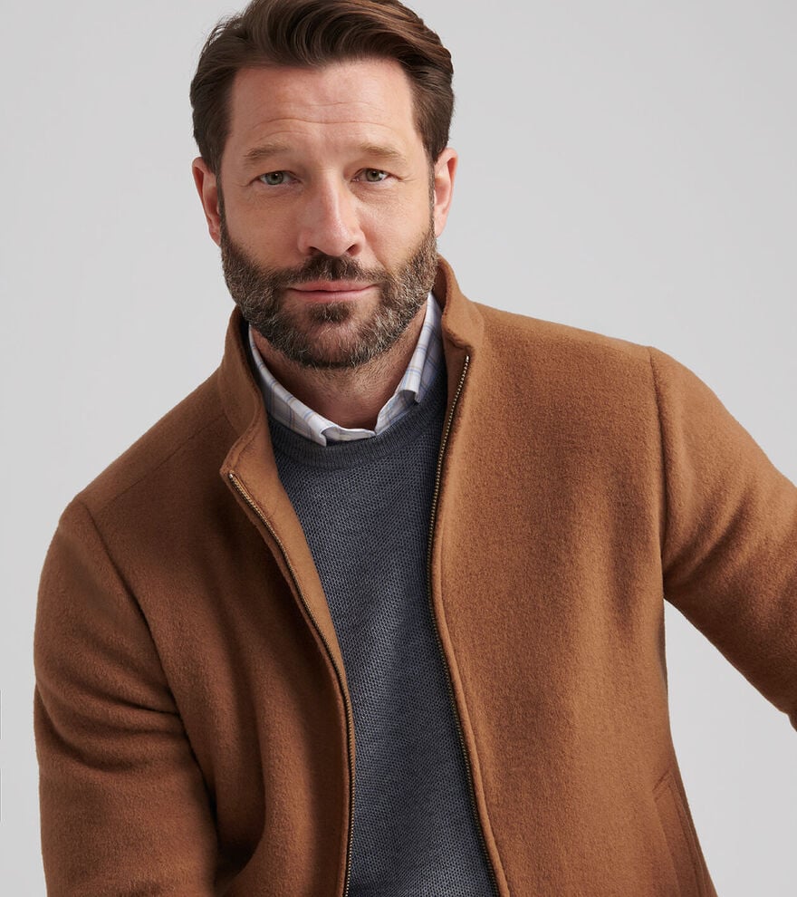 Peter Millar Crown Flex Merino Bomber: Hazelwood
