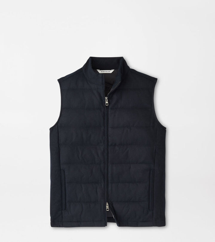 Peter Millar Davos Flannel Vest: Black