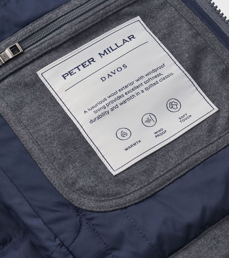 Peter Millar Davos Flannel Vest: Charcoal