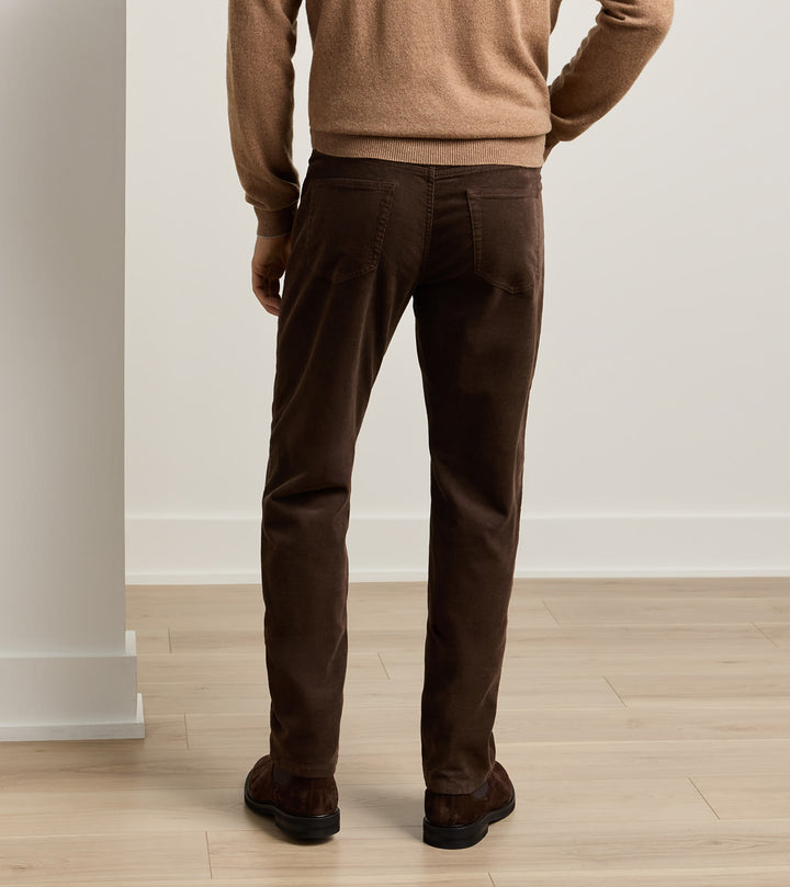 Peter Millar Classic Comfort Corduroy Five Pocket Pant: French Press