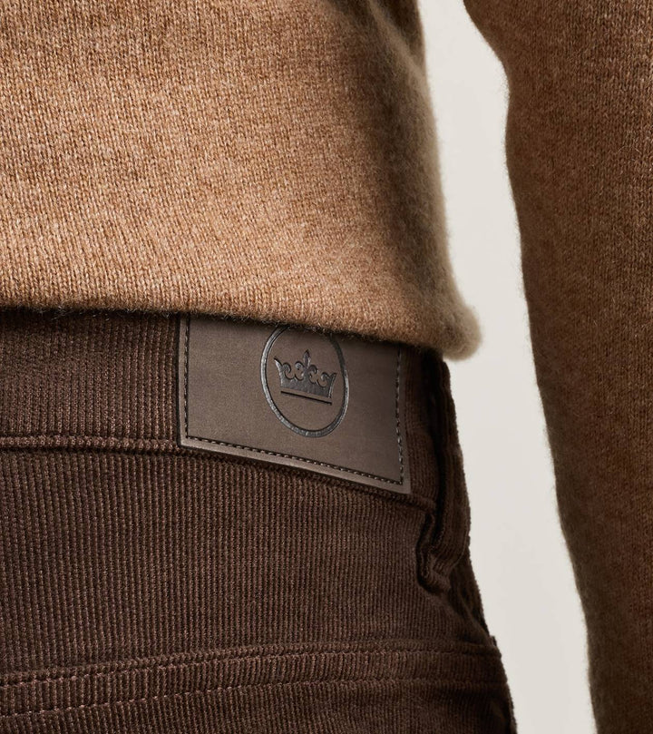 Peter Millar Classic Comfort Corduroy Five Pocket Pant: French Press