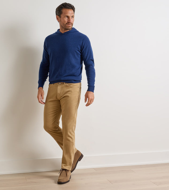 Peter Millar Classic Comfort Corduroy Five Pocket Pant: Khaki