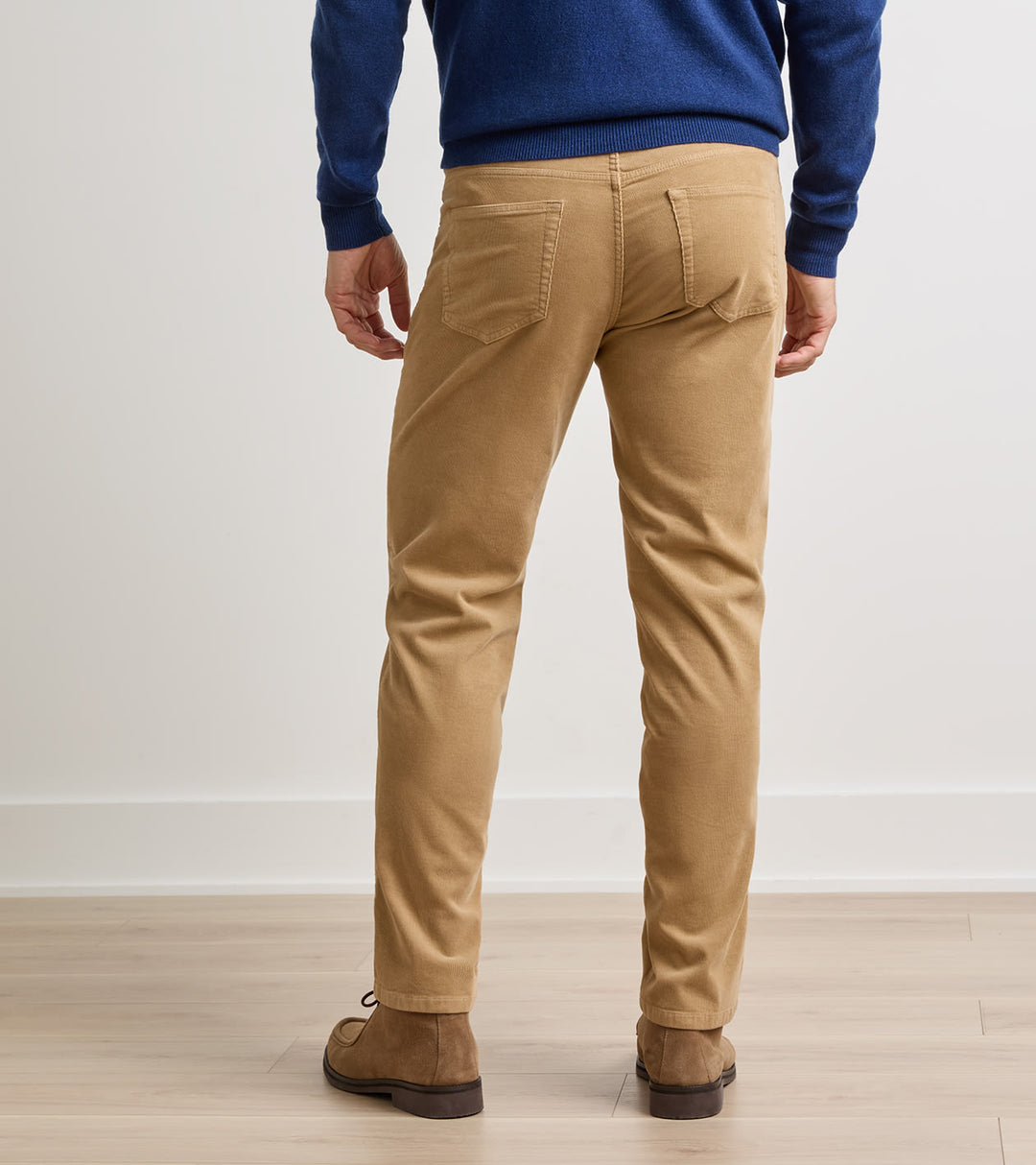 Peter Millar Classic Comfort Corduroy Five Pocket Pant: Khaki