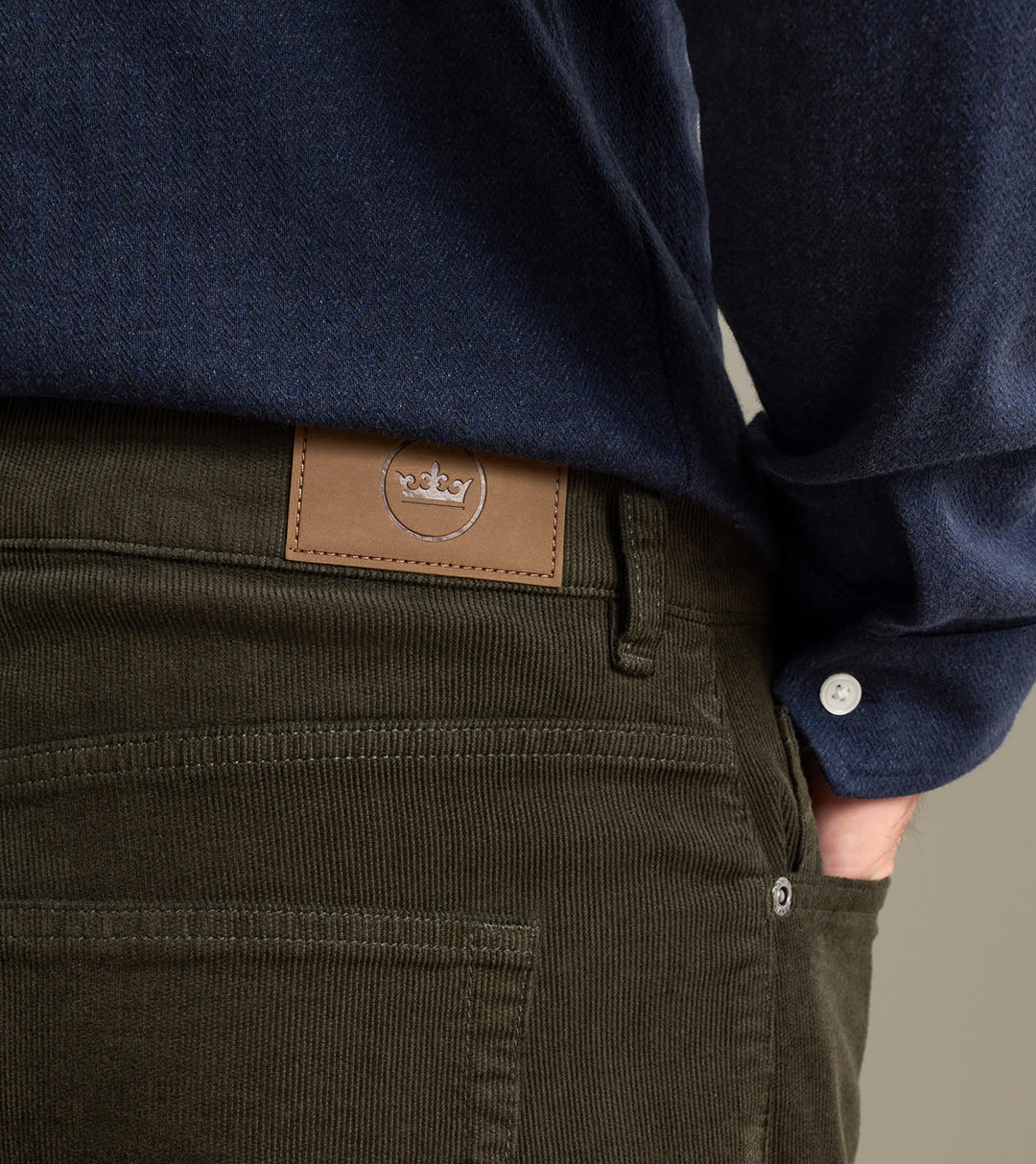 Peter Millar Classic Comfort Corduroy Five Pocket Pant: Olive