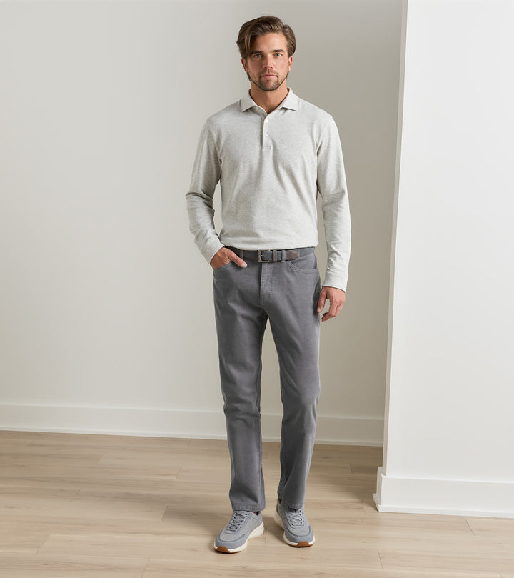 Peter Millar Classic Comfort Corduroy Five Pocket Pant: Oslo Grey
