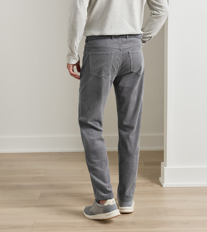 Peter Millar Classic Comfort Corduroy Five Pocket Pant: Oslo Grey