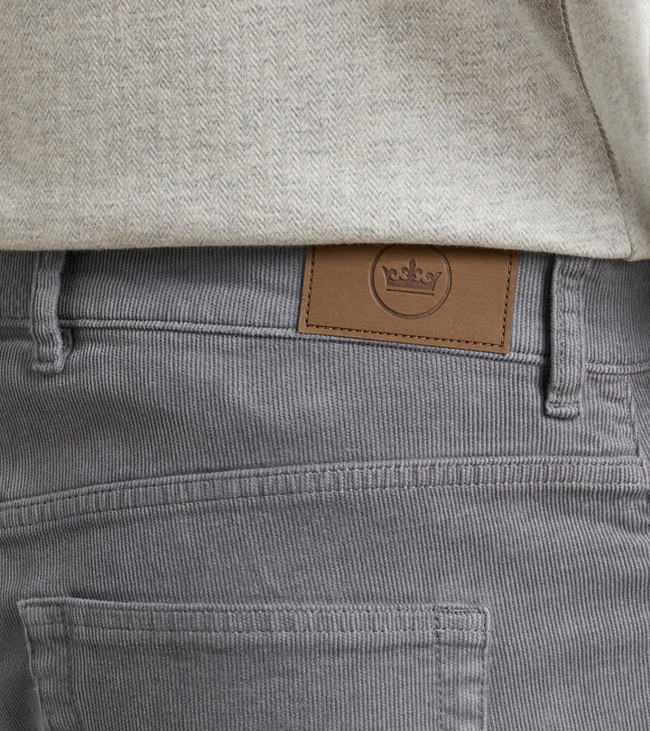 Peter Millar Classic Comfort Corduroy Five Pocket Pant: Oslo Grey