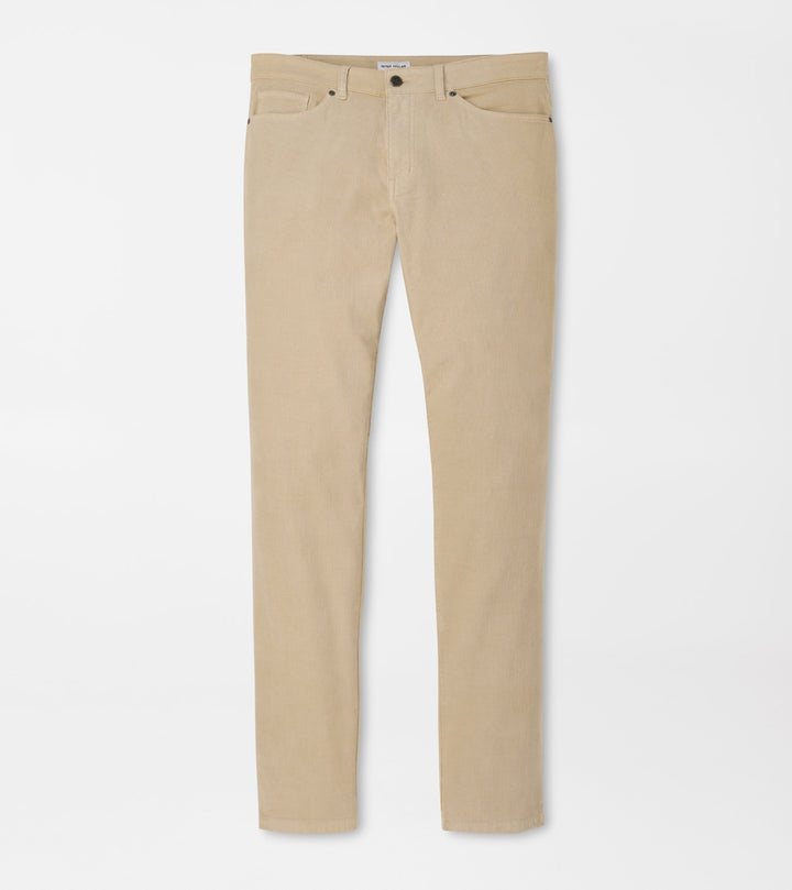 Peter Millar Classic Comfort Corduroy Five Pocket Pant: Stone